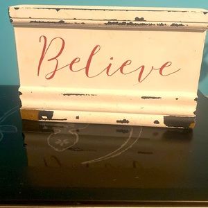 Wooden sign Believe